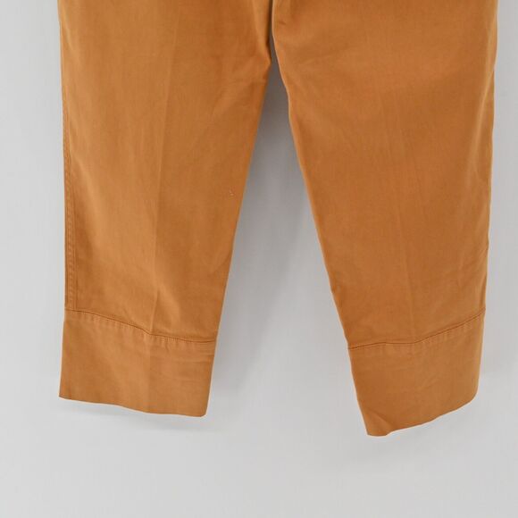 J CREW Pants Womens Size 4 Pleated Chino Straight Cropped Pant Burnt Caramel - Picture 7 of 12